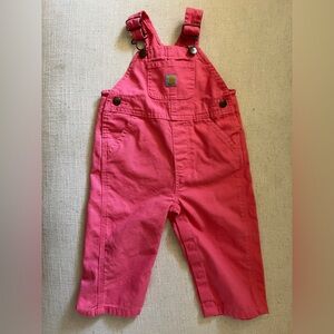 Carhartt Girls’ Loose Fit Canvas Bib Pink Overalls - Classic Workwear Style